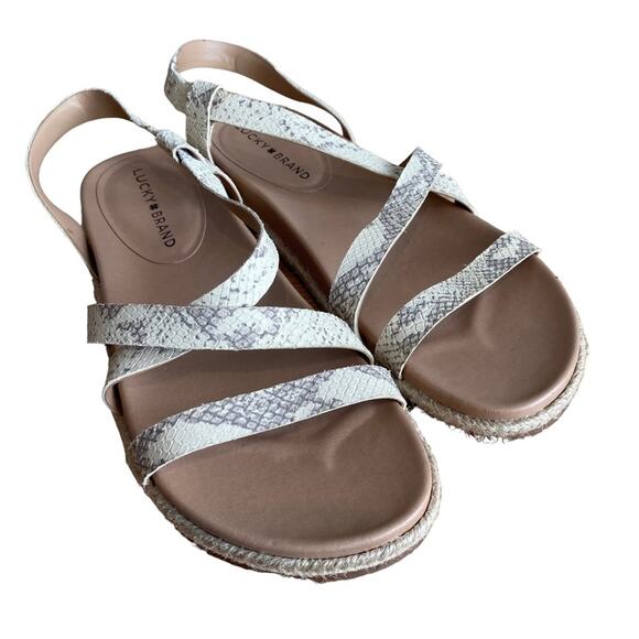 Lucky Brand Shoes - Lucky Brand Darli Espadrille Sandal Snake Skin 8.5